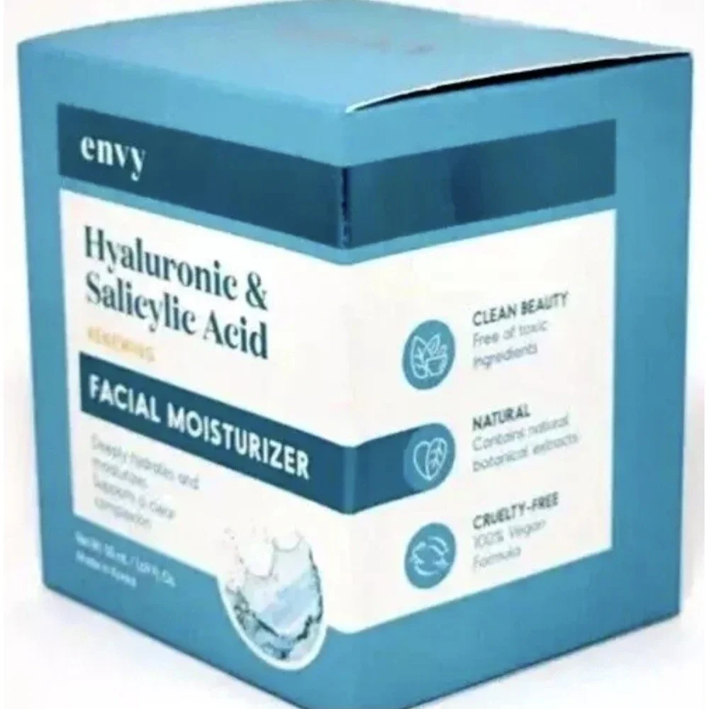 ENVY Hyaluronic & Salicylic Acid Facial Moisturizer 1.69 fL oz NEW